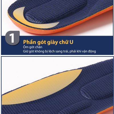 Lót giày thể thao EVA có 6 đệm chống sốc êm chân và rãnh chịu lực - buybox - BBPK154