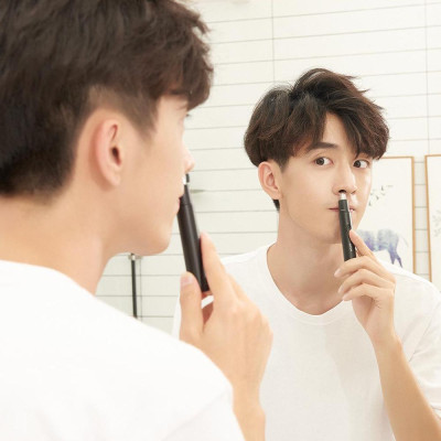 Máy tỉa lông mũi cầm tay, Đầu cắt hai lưỡi xoay 360 °, có thể tháo rời, dễ dàng vệ sinh