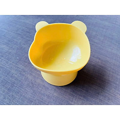 BÁT ĂN CHỐNG GÙ HÌNH GẤU DỄ THƯƠNG CHÂN CAO BẰNG NHỰA CHO THÚ CƯNG CHÓ MÈO