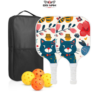 Vợt Pickleball Trẻ Em Sợi Carbon Cao Cấp Đại Nam Sport + Kèm Túi Chống Sốc Và 4 Bóng