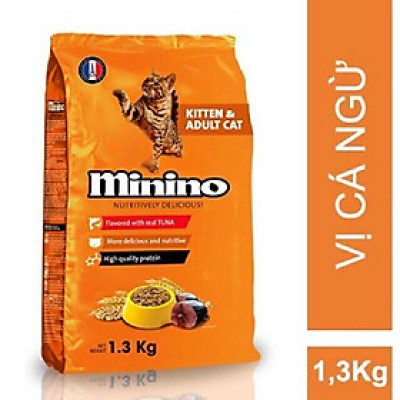 Thức ăn cho mèo Minino Tuna 1.3kg ( vị cá ngừ)