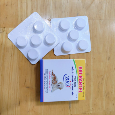 Viên Xổ Giun Tẩy Giun Sán Cho Chó Mèo Bio-Rantel 600mg