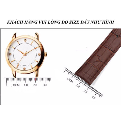 Dây Da Đồng Hồ Size 18mm 20mm 22mm Da Bò [Tặng Hộp Gỗ + Phụ Kiện]