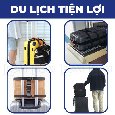 Dây đai vali chữ x đai treo hành lý du lịch dây móc túi xách khóa vali bảo vệ đồ đạc dây co giãn Legaxi