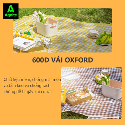 Thảm picnic, thảm dã ngoại chính hãng Agnite, thảm decor chống nước, nhiều màu đa kích thước dễ dàng gấp gọn như 1c túi