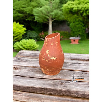 Bình Gốm Đất Nung Marble Cắm Hoa Khô