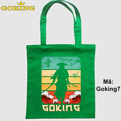 Túi xách in hình SAMURAI cá tính, mã Goking7. Quà tặng cao cấp cho gia đình, nam nữ cặp đôi, hội nhóm, doanh nghiệp