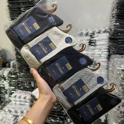5 đôi tất nam cổ cao siêu ấm và đẹp hoạt tiết xoắn cổ điển
