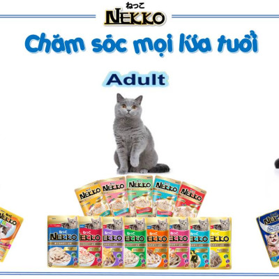 Pate Nekko xốt Garvy cho mèo Nekko Đủ Vị Gravy 70g