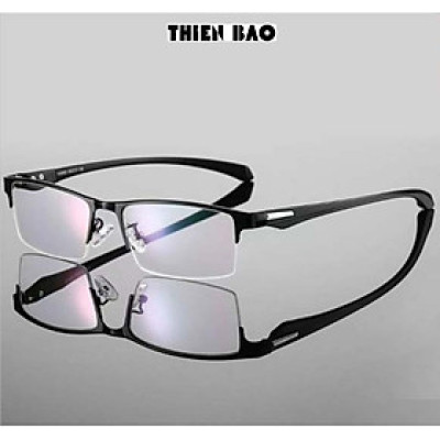 Gọng kính thời trang NAM NỮ 0 độ ( Có bán độ lão thị, viễn thị trung niên) nửa viền thể thao cực đẹp KT17 tròng Nhật bản cao cấp loại I nhẹ nhàng thoải mái