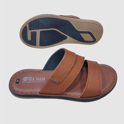 Dép Nam Quai Ngang HÀ NAM Da Bò Thật Cao Cấp DNA2155