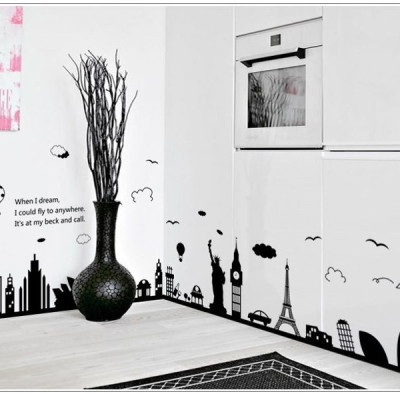 Decal dán tường Vòng quanh thế giới - around the World