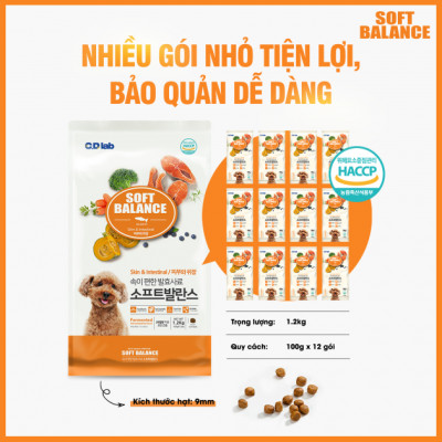 [1.2KG ] - Thức ăn hạt mềm cho chó mọi lứa tuổi vị cá hồi  SOFT BALANCE
