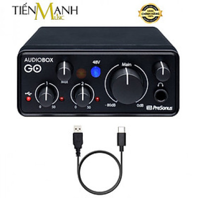 Soundcard PreSonus AudioBox Go 2x2 USB-C Audio Box Interface - Sound Card Bộ Thu Âm Thanh Và Livestream Hàng Chính Hãng