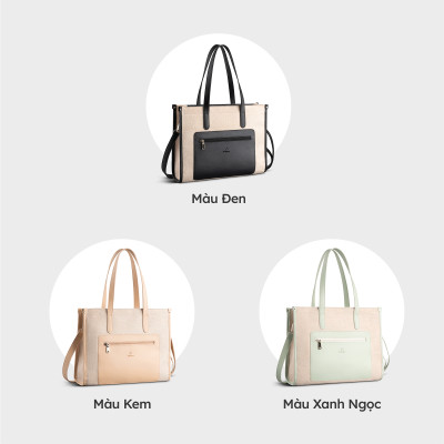 Túi Yuumy ( Thời trang nữ cói phối màu dáng ngang - Túi xách da Seasand YTX46 )