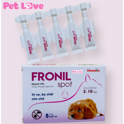 Combo 3 hộp FRONIL SPOT diệt ve, bọ chét trên chó