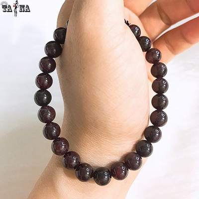 Vòng tay đá ngọc hồng lựu (Garnet) 2A hợp mệnh Hỏa, Thổ