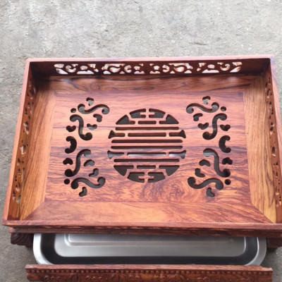 Khay trà ,chè ,trang trí bàn uống nước  tiếp khách bằng gỗ hương đẹp long lanh kt 37×27×12cm 