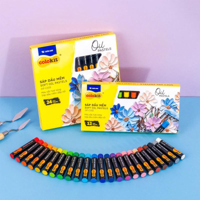 Hộp 12 Bút Sáp Dầu Thân Tròn - Soft Oil Pastels - Colokit OP-C032
