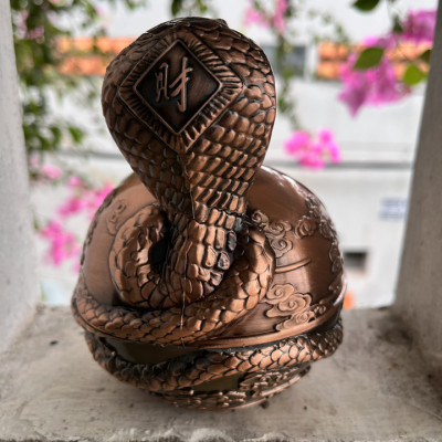 Gạt tàn thuốc hợp kim đồng chạm khắc 5d - T0351