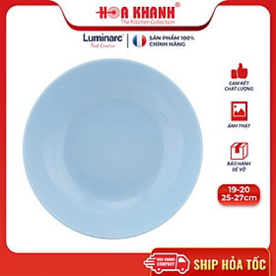 Đĩa Sâu Thủy Tinh Luminarc Diwali Light Blue 20cm - bộ 6 đĩa - P2021