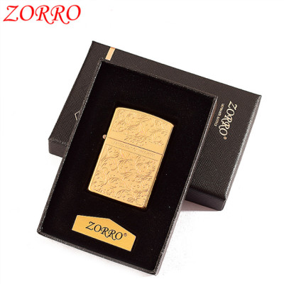 Vỏ Hột Quẹt Bật Lửa Xăng Đá Zorro Z92067 Thiết Kế Đẹp Độc Lạ - Dùng Xăng Bấc Đá Cao Cấp