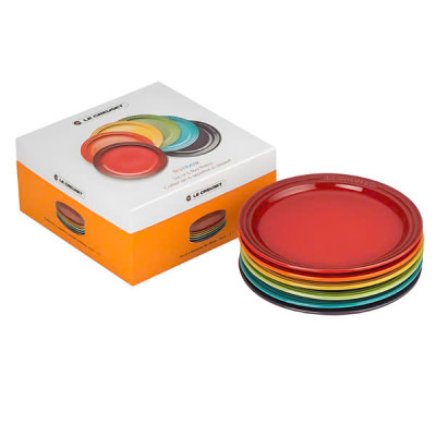 Set 6 đĩa Le creuset cầu vồng Hàng chính hãng