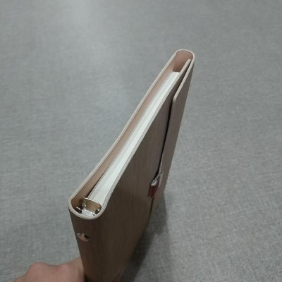 Sổ Grain Nắp Cài FAHASA 16x23cm - Nâu Nhạt