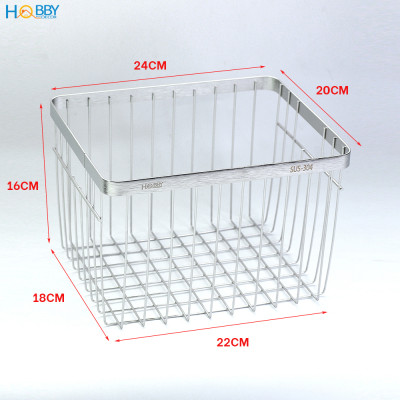 Rổ đựng đồ nhà bếp Inox 304 Hobby Home Decor KR1 không rỉ sét - 2 size tùy chọn