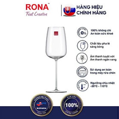 Bộ 2 ly pha lê uống vang Rona 480 ml Slovakia Czech Republic