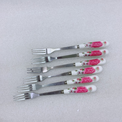 DĨA ĂN HOA QUẢ CÁN SỨ HOA HỒNG - ANTH623