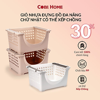 Rổ đựng đồ xếp chồng cao cấp kệ xếp tầng đựng đồ đa năng (Wing basket) LẺ 1 TẦNG 