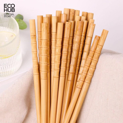 Đôi đũa tre tự nhiên ECOHUB dài 24cm (Bamboo Chopsticks)| EH069