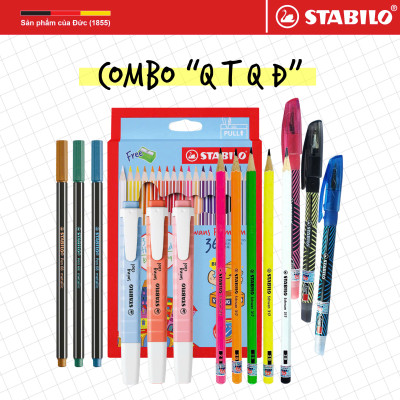 [GIÁ SỐC 299K] Combo QTQD 15 món sản phẩm STABILO