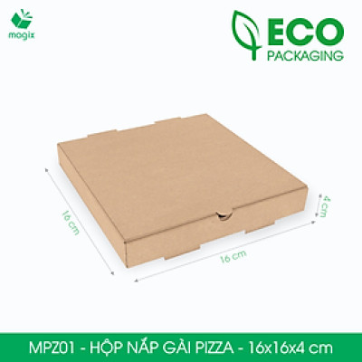 MPZ01 - 16x16x4 cm - 20 Hộp nắp gài pizza đa dụng - Hộp nắp gập, hộp carton gói hàng, hộp quà