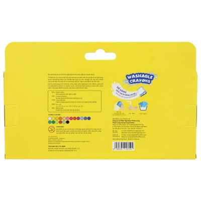 Hộp 18 Bút Sáp Màu Rửa Được - Nhân Vật Futy Akooland Thế Giới Học Cụ Thần Kỳ - Colorkit SWCR-C002/AK