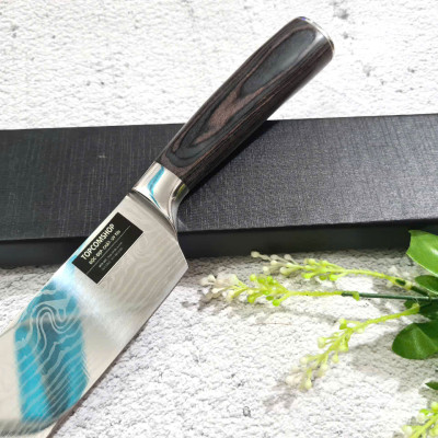 DAO - DAO BẾP NHẬT BẢN SANTOKU THÉP DAMASCUS MÃ A2 DT116 nt topcomshop vn