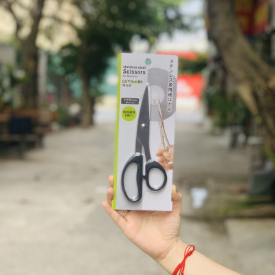 Kéo văn phòng không gỉ  Echo Metal - Made in Japan (Giao màu ngẫu nhiên)