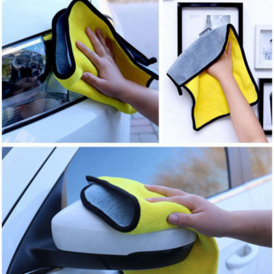 Combo 10 Khăn Lau Xe Chuyên Dụng Ô Tô Lau Bếp Lau Kính Siêu Thấm Không Bị Sơ Rối 2 Lớp Dày Mịn Kích Thước 30x30cm