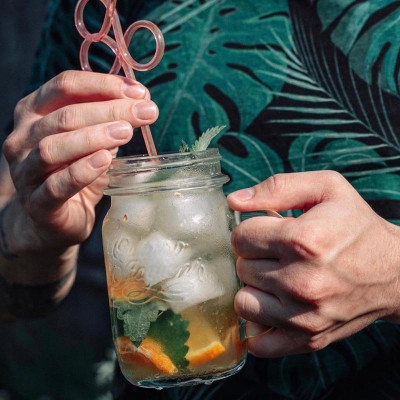 Hũ thủy tinh tay cầm 415ml 