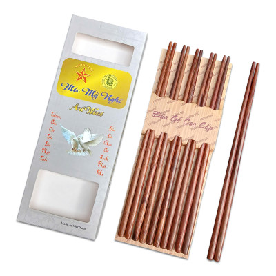 Đũa Gỗ Cao Cấp- Đũa Gỗ Cẩm Lai Tiện Đầu Tròn - Đồ Dùng Nhà Bếp Thủ Công Mỹ Nghệ