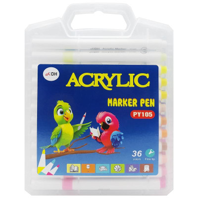 Hộp 36 Bút Lông Màu Acrylic Marker Pen - DH PY105