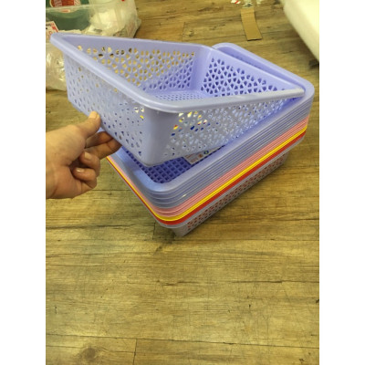 Combo 5 Rổ Nhựa Chữ Nhật Bông Duy Tân ( Mã 576) (Nhiều Màu) | TriTin