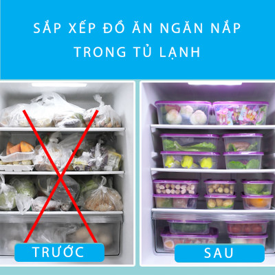 Bộ 4 hộp đựng cơm, trữ thực phẩm thủy tinh chịu nhiệt COBA