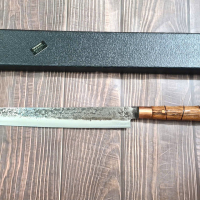 DAO BẾP PHÚC SEN - DAO BẾP SASHIMI MẶT HOA VĂN MÃ HN4