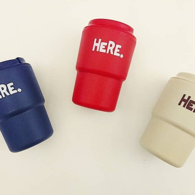 Cốc giữ nhiệt có nắp xoay HERE 320ml cao cấp tiện dụng - Hàng nội địa Nhật Bản. 