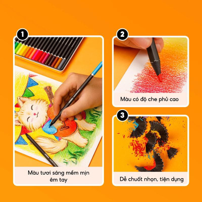 Hộp 24 Bút Chì Gỗ Đen Black Wood Colored Pencils - Colokit CPC-C030