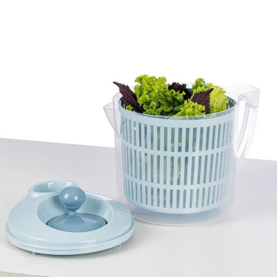 Rổ Quay Rau Vắt Rau Sống Việt Nhật 2 Lớp Có Miệng Rót Nước, Tay Cầm Chắc Chắn Màu Pastel - HÀNG CHÍNH HÃNG MINIIN