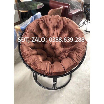 Ghế nệm tròn mây nhựa thư giãn Papasan