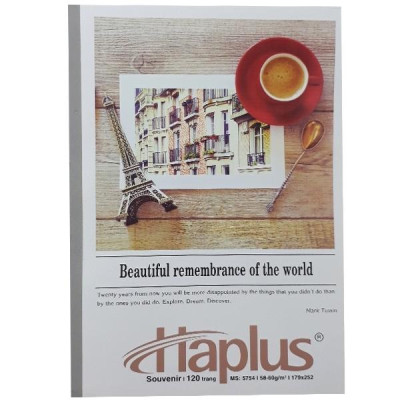 Vở Haplus Souvenir Kẻ Ngang 120 Trang 5754 (Mẫu Bao Bì Là Ngẫu Nhiên)